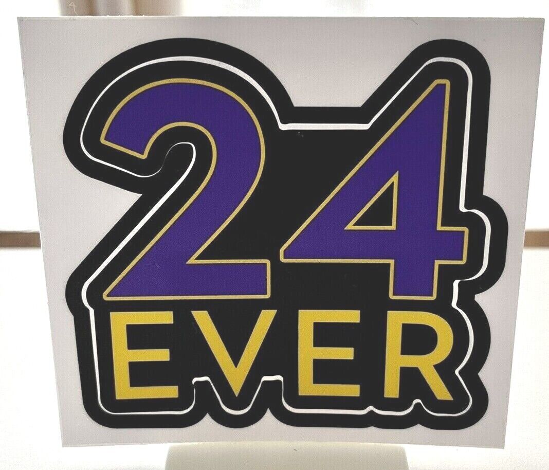 Kobe Bryant Sticker 24 Forever Black Mamba Los Angeles Lakers