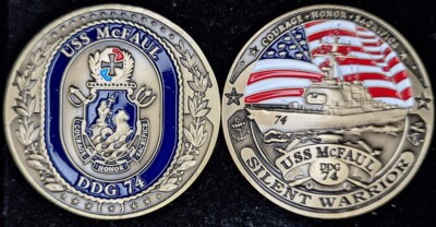 DDG-74 USS MCFAUL - Silent Warriors - Navy Challenge Coin