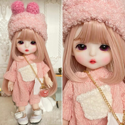 Mini 1/8 BJD Doll Toy Full Set Xmas Gift for Children Cute Face