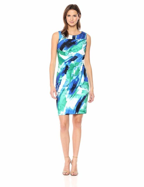 calvin klein sunburst sheath dress