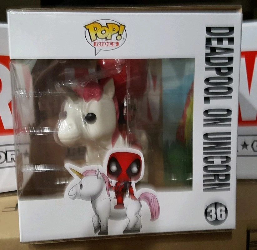 FUNKO POP RIDES 36 DEADPOOL UNICORN MARVEL COLLECTOR CORPS