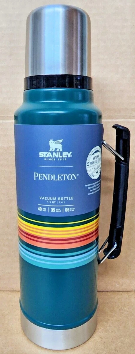 Pendleton Stanley Vacuum Thermos National Park 1.5 Qt Classic Bottle Teal  Green