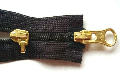 Zip Black Divisible 2-Wege Nylon Size 3 YKK 580 Cipzár Молния - Picture 2 of 7