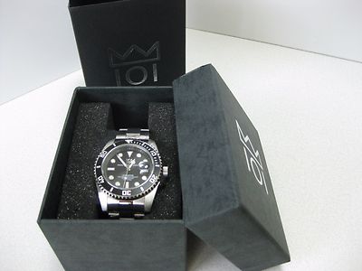 HYAKUICHI 101 Black Bezel Watch 200m Scuba Diver Submarine Quartz