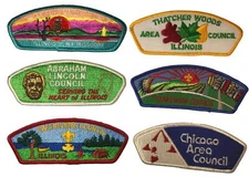 Lot of Illinois Councils 1/2 Dozen BSA CSPs Mint CSP (BHP1779)