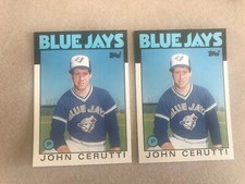 1986 Topps Traded Baseball Card 23T John Cerutti Rookie Blue Jays NMMT Free Ship