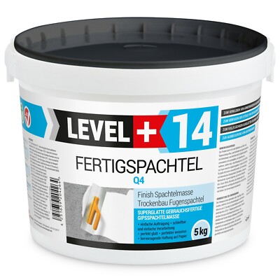 Glättspachtel 5Kg Gipsspachtel Fertigspachtel Trockenbau Wand Q1-Q4 Innen RM14