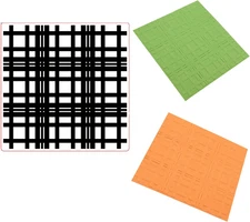 Plaid Background Plastic Embossing Folder (5.9"X5.9''| Plaid Pattern) Paper Craf