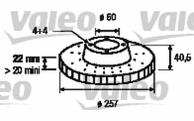 VALEO 672962 Disques De Frein Peints Boîte De 2 Disques Ventilés Essieu