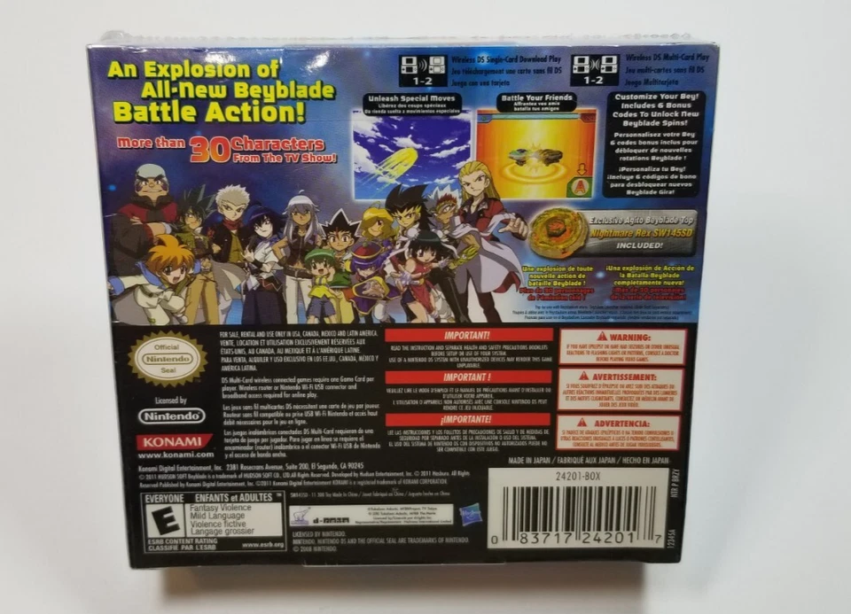 Nintendo DS Beyblade Metal Masters Nightmare Rex Sealed Target Exclusive NEW - Image 2 of 4