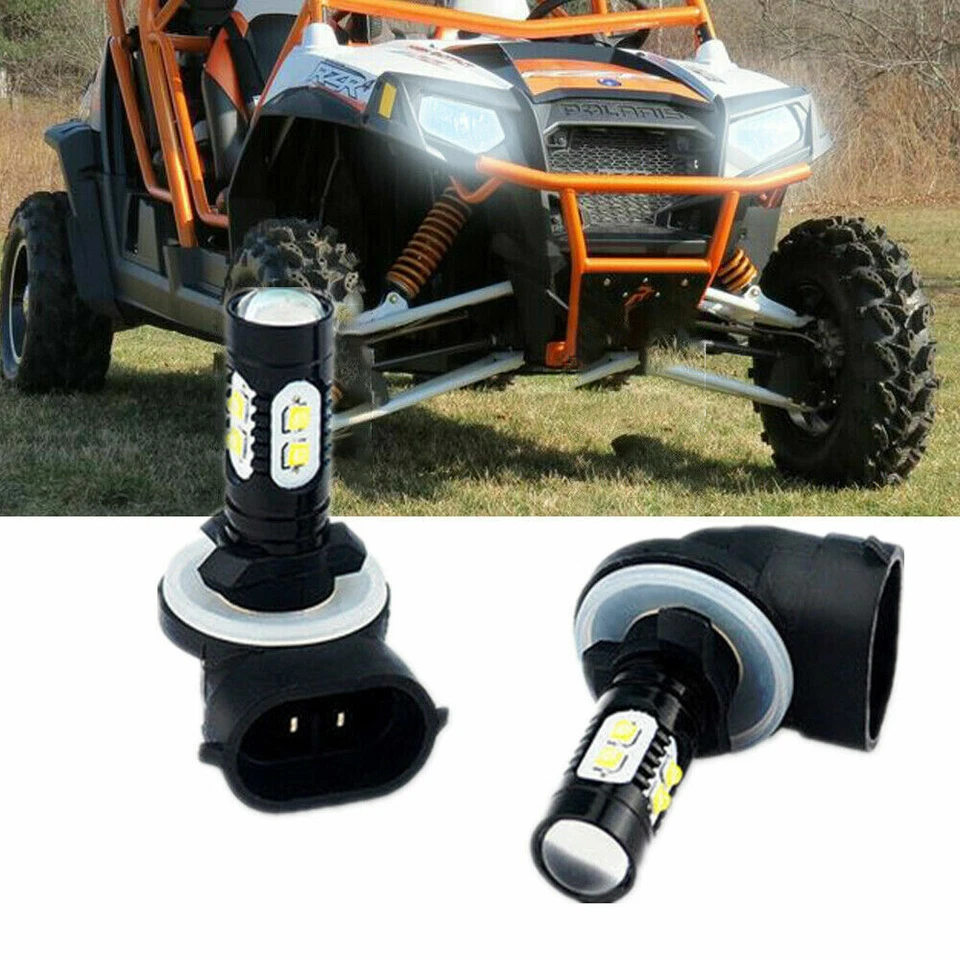 FANLESS VERY BRIGHT 6000K FOR POLARIS SPORTSMAN HEADLIGHT LED LIGHT BULBS 3 PACK Foto 4 de 4