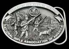 NRA National Rifle Association Bird Hunting Vintage Belt Buckle
