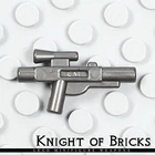 LEGO Minifigure PEARL DARK GRAY Star Wars Weapon Gun Blaster Small Rifle