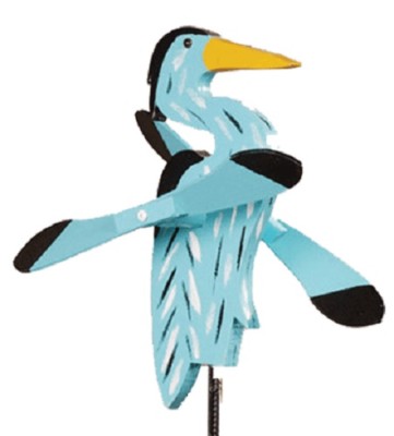 BLUE HERON WIND SPINNER - Amish Handmade Whirlybird Weather Resistant Whirligig