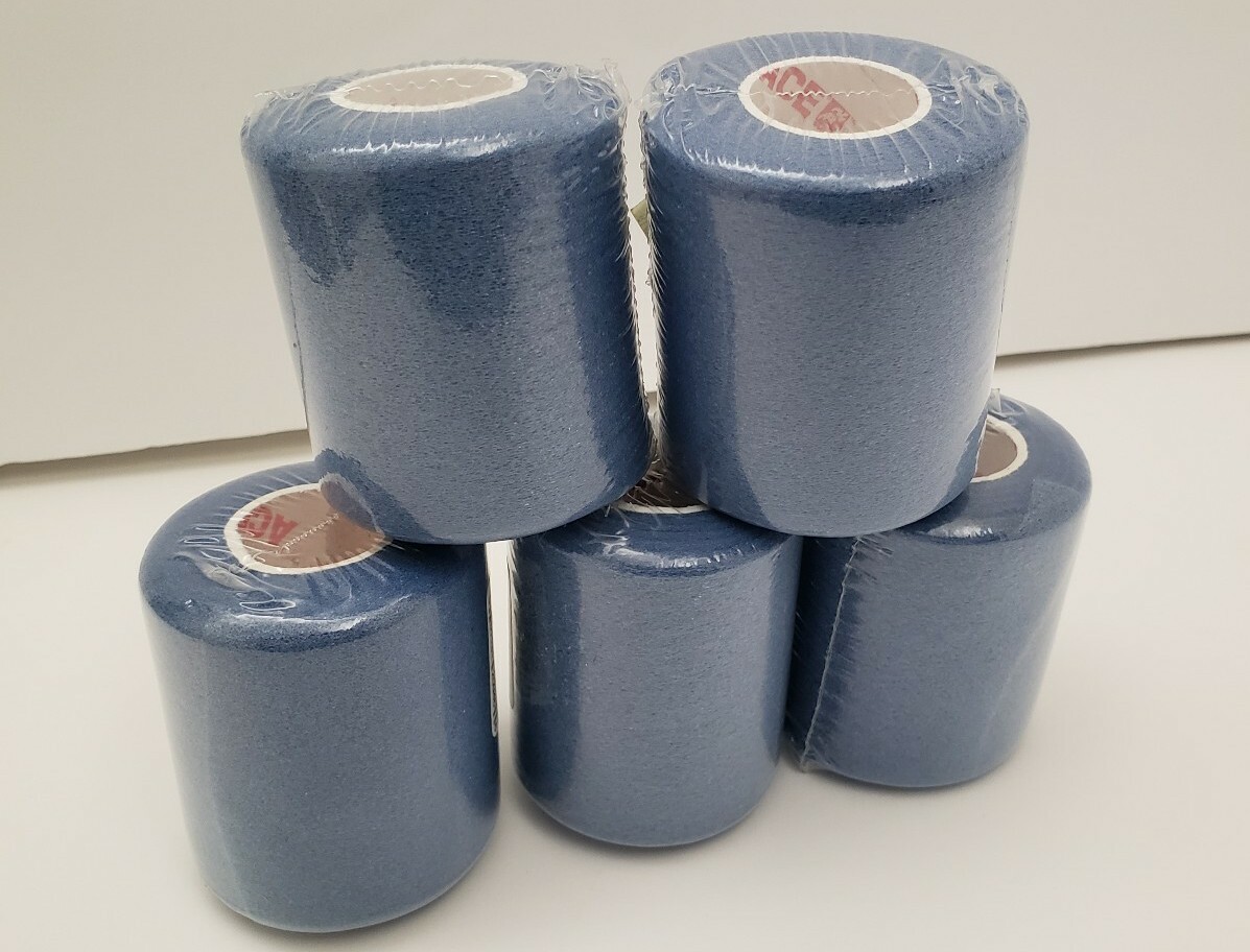 Ace Sports Underwrap Blue 2.75" Wide x 80 yds (1 roll = 20 yds) Lot of