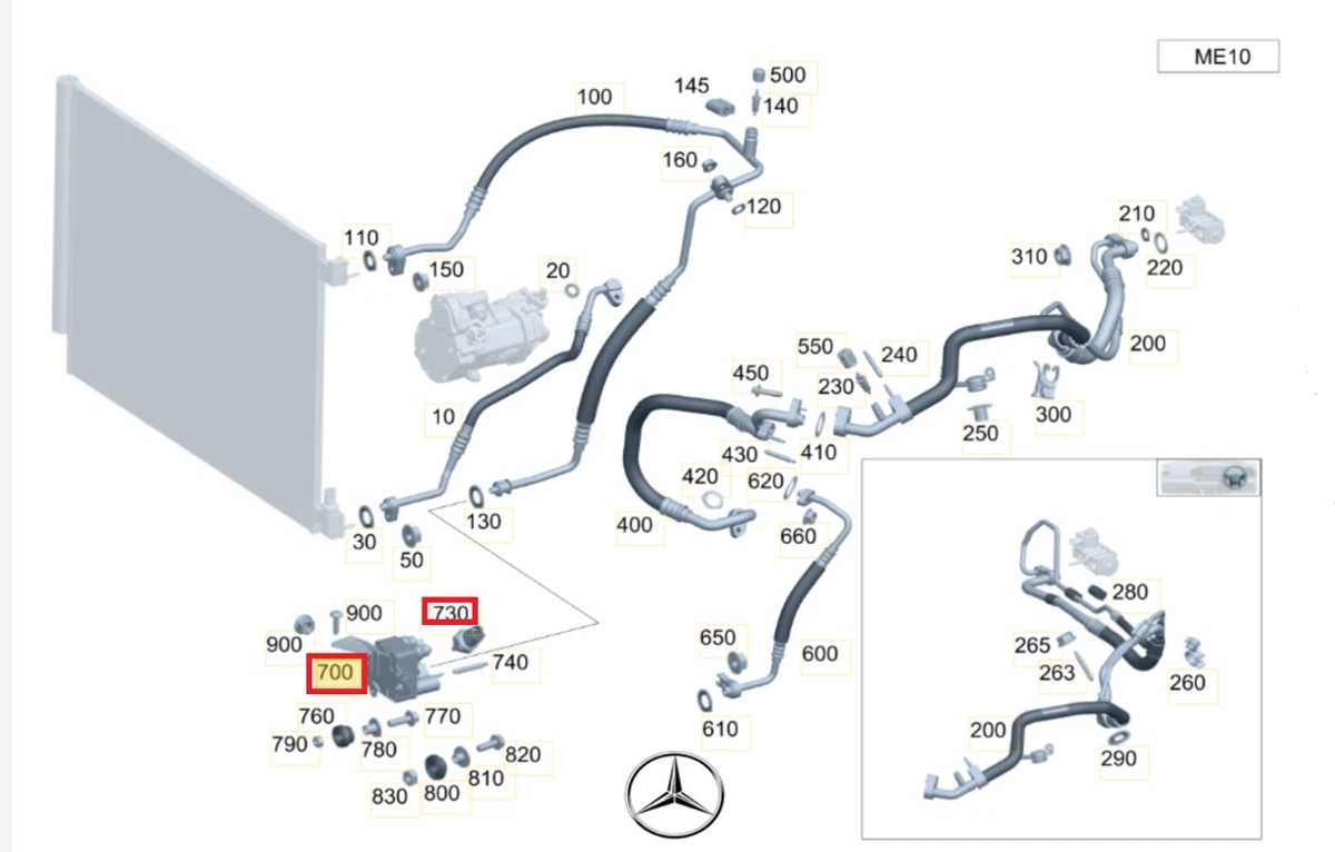 Original MERCEDES-BENZ A2148301901 Wärmetauscher / Verdampfer C214 