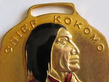 VINTAGE WATCH FOB CHIEF KOKOMO HAYNES AUTO - KOKOMO RUBBER CO