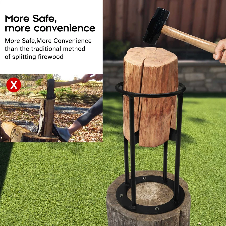 8.7" Steel Kindling Firewood Log Splitter Wood Cutter Cutting Cracker Large - Image 2 of 4