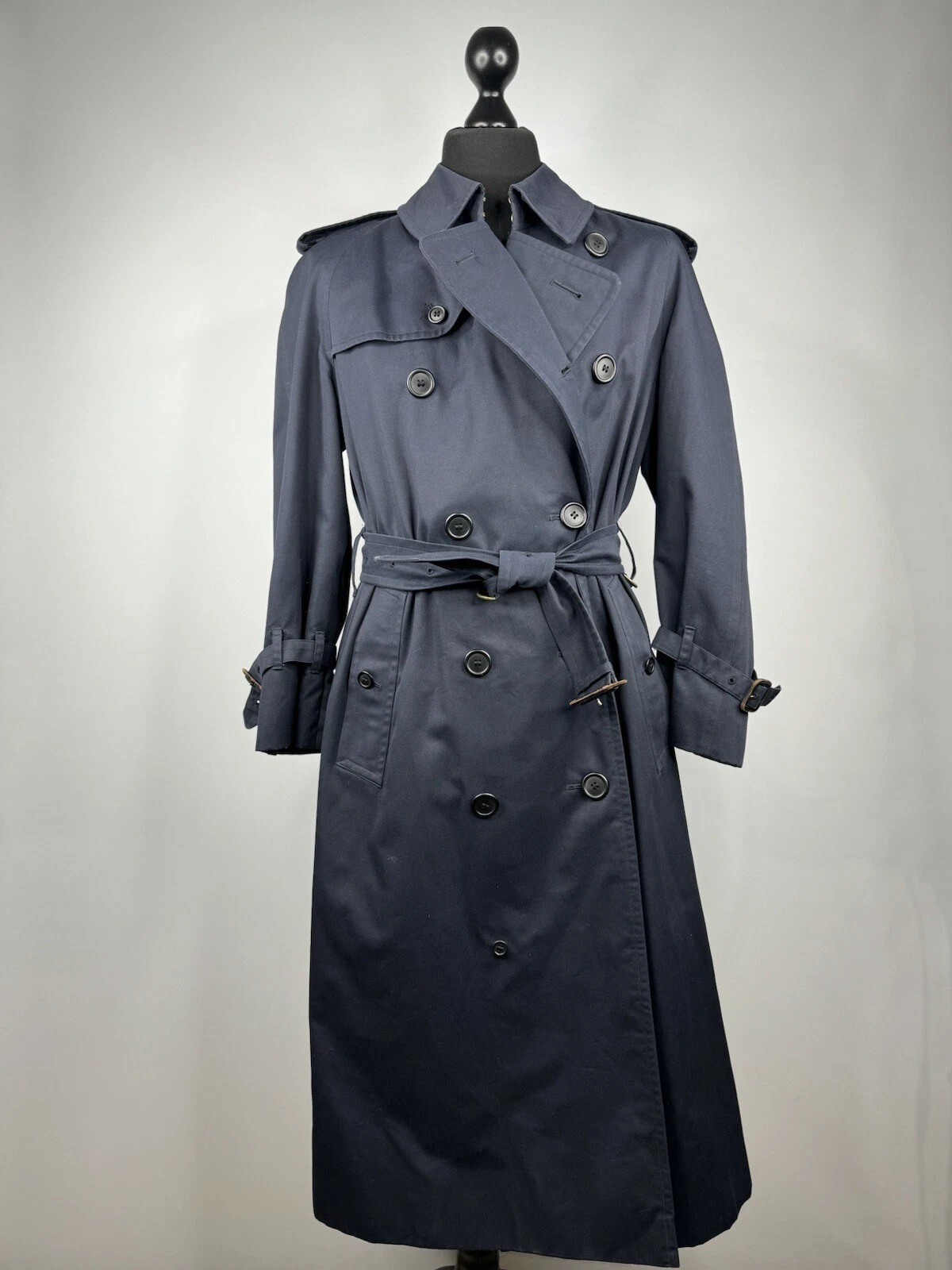 Burberry — Burberry Men's Trench Coat Overcoat Blue Size 48
