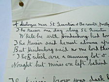 WW1 WAR POET /POEM / ODE  KAISER  MANUSCRIPT POEM  MARCH 1918 possibly Cecil fam