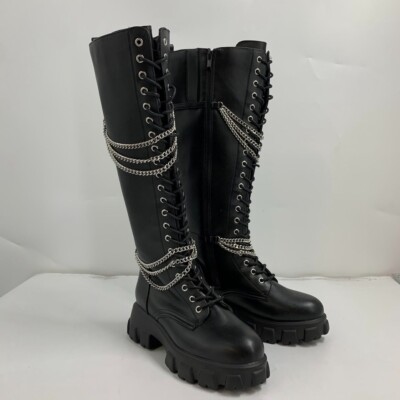 【関税込み】Tima Platform in Black Leather Black leather platform sandal