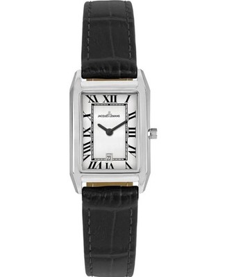 JACQUES LEMANS Women Analog Quartz Casual Watch Classic Dress Silver Dial Waterp