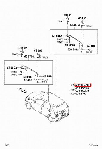 Genuine Prado GRJ150 GRJ125 GRJ121 GRJ120 GDJ155 GDJ151 Roof Rack Rail Bolt - Bild 16 von 20