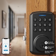Fingerprint Keyless Smart Door Lock Electronic Keypad Knob Deadbolt Easy Install