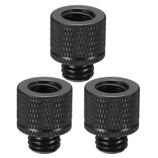 Tripod Screw Adapters Camera Screw Mount 3/8" Female to M10 Male Black 3Pcs