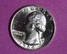 1964- Washington Quarter Dollar #P34364