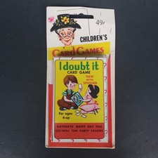 Vintage I Doubt It Children's Card Game With Spinner New On Blister Display Card