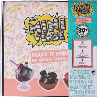 MGA's Miniverse - Make It Mini Ice Cream Social - 30+ Pieces NEW / UNUSED