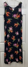 Bird Of Paradise Dress By Jennifer Moore Sz Medium M Straight Hawaiian