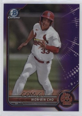 2022 Bowman Draft Chrome Purple Refractor 60/250 Won-Bin Cho #BDC-65 2a9