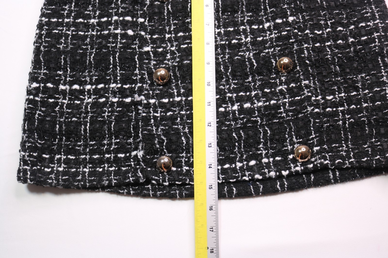 SHEIN Womens 100percent Polyester Mini SKIRT - Size M - Color Black & White image 7