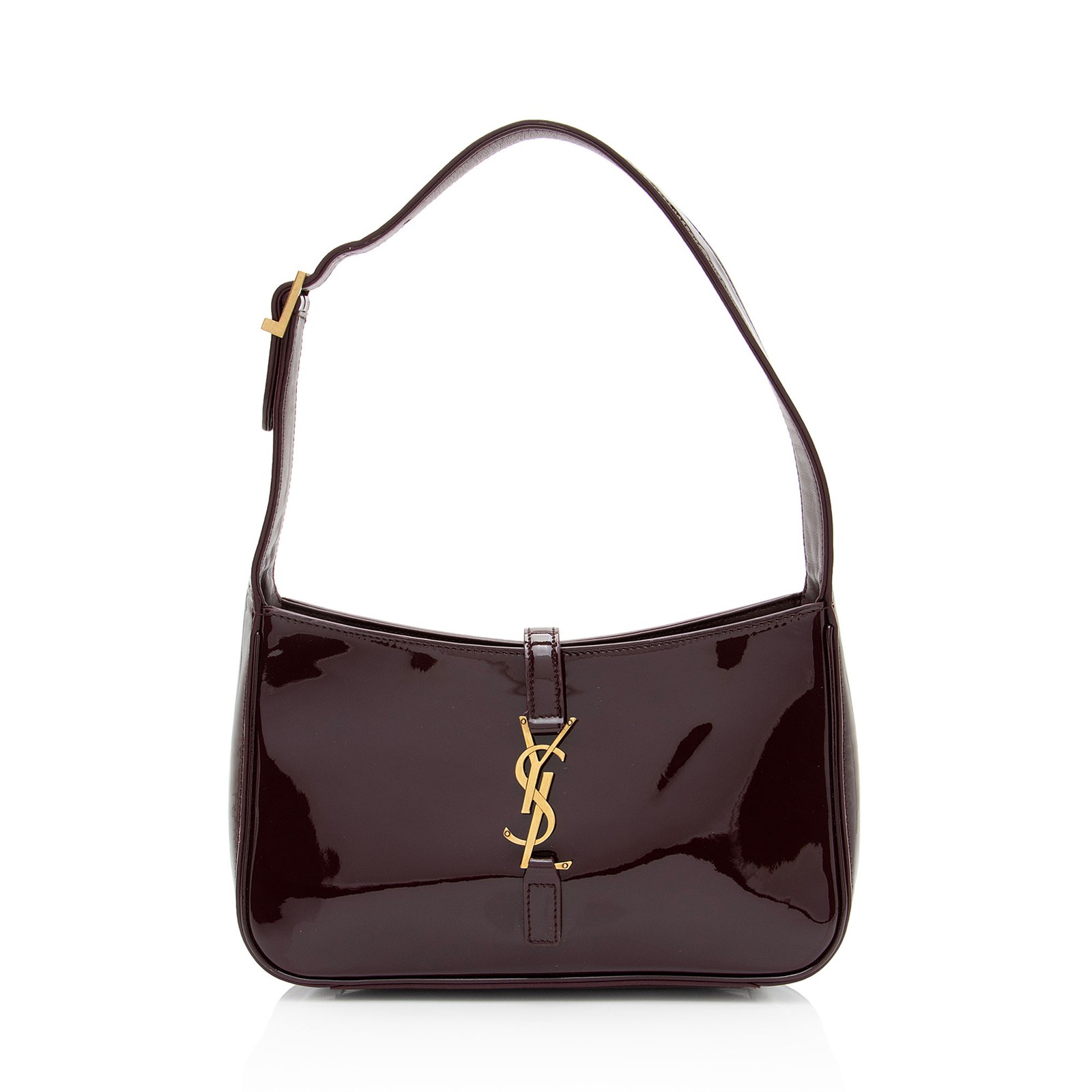 Saint Laurent Patent Leather Monogram Le 5 A 7 Hobo
