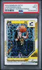 2024 PANINI DONRUSS OPTIC ELECTRICITY INTERNATIONAL LAURI MARKKANEN 12/75 PSA 9