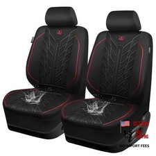 CAR PASS Waterproof Car Seat Covers Front Seats,Neoprene Seat Black & Red-Front