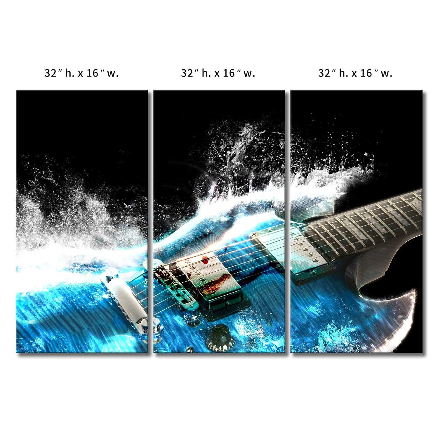 Guitar Wall Art Canvas Music Room Wall Decor Studio Wall Painting The Picture...