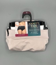 3-Pack VANITY FAIR Radiant Women  s S/5 360 Comfort Briefs Soft Flex Waistband