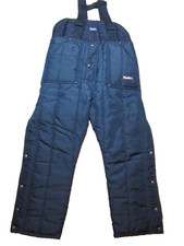 VTG RefrigiWear Insulated Bib Overalls Men L Black Style 345 Iron-Tuff -50F USA