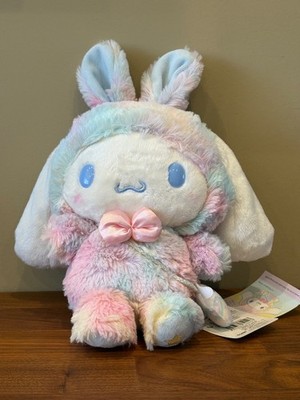 Sanrio Cinnamoroll Easter Rainbow Bunny Plush Toy W/ Egg Attached 10.5'' NWT