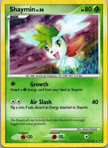 Shaymin 15/127 Holo Rare Platinum Pokemon Lightly Played