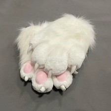 Cosplay Costume Gloves Furry Fursuit Plush Cat Paw Gloves Thicken Warm Cat Claw