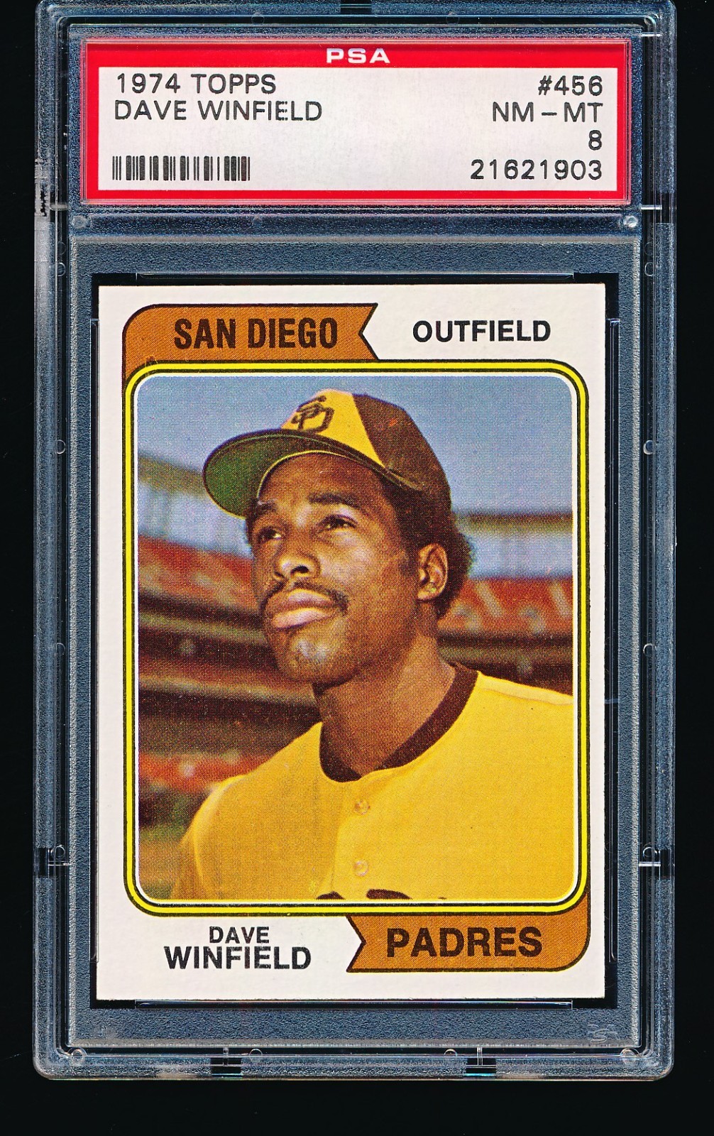 1974 Topps DAVE WINFIELD Rookie #456 PSA 8
