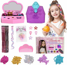 Hair Gem Stamper Kit for Girls, Hair Gems for Girls with 600 Hair Glitter Patch