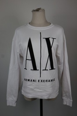 AX ARMANI EXCHANGE SWEATSHIRT BAUMWOLLE DAMEN S DAMEN CASUAL SWEATSHIRT VINTAGE
