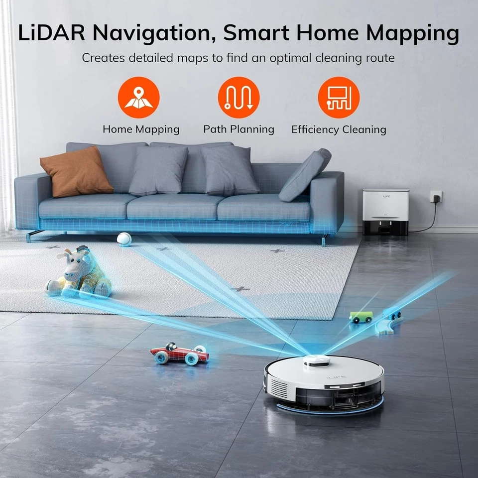 High Suction Robot Vacuum, Self Emptying Station, 2.4G WiFi - Image 4 of 4