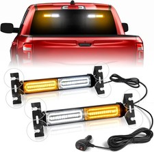 2 in 1 LED Emergency Dash Strobe Lights Windshield Deck Warning Safety 40LEDS A