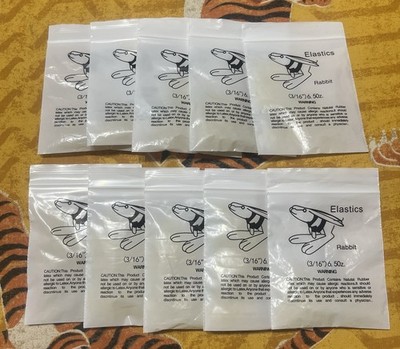 10x Packungen Dental Elastische Gummibänder Kieferorthopädische Zahnspangen Kaninchen 3/16   Spalt 6,5 Unzen